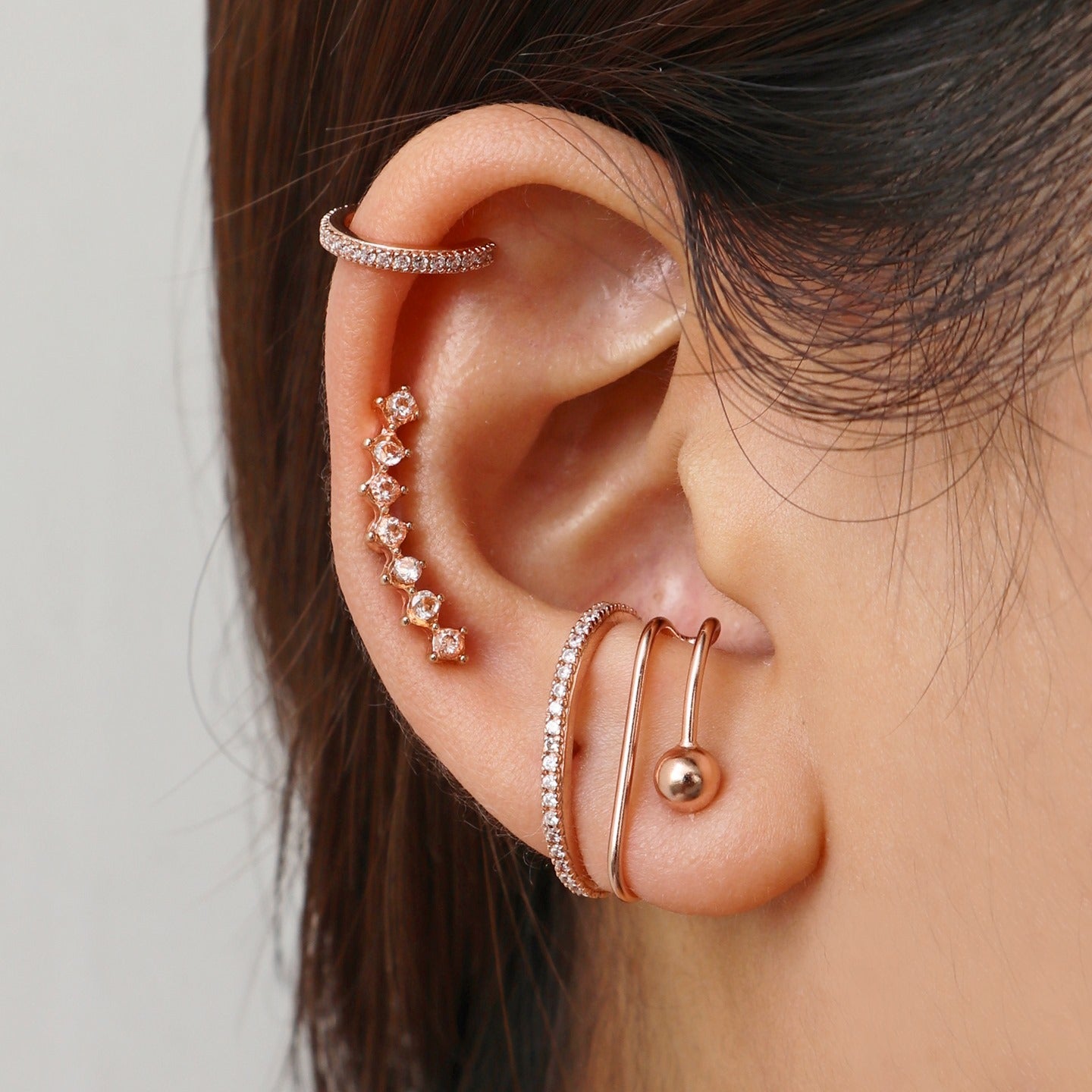 Cartilage shop barbell piercing
