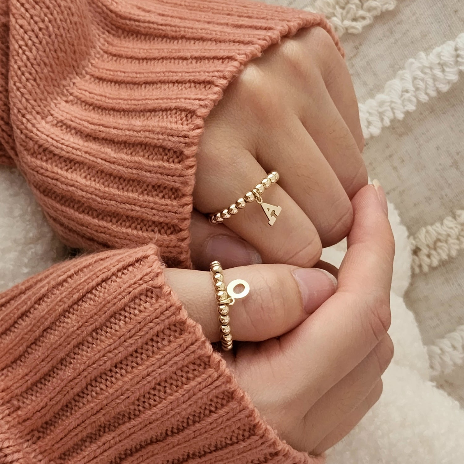 Personalized Letter Gold Ring