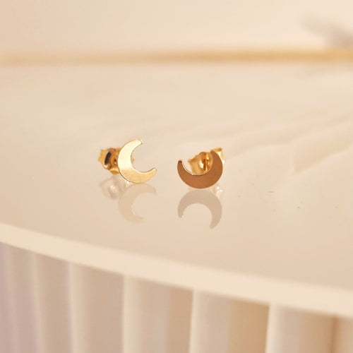 Mini Moon Stud Earrings