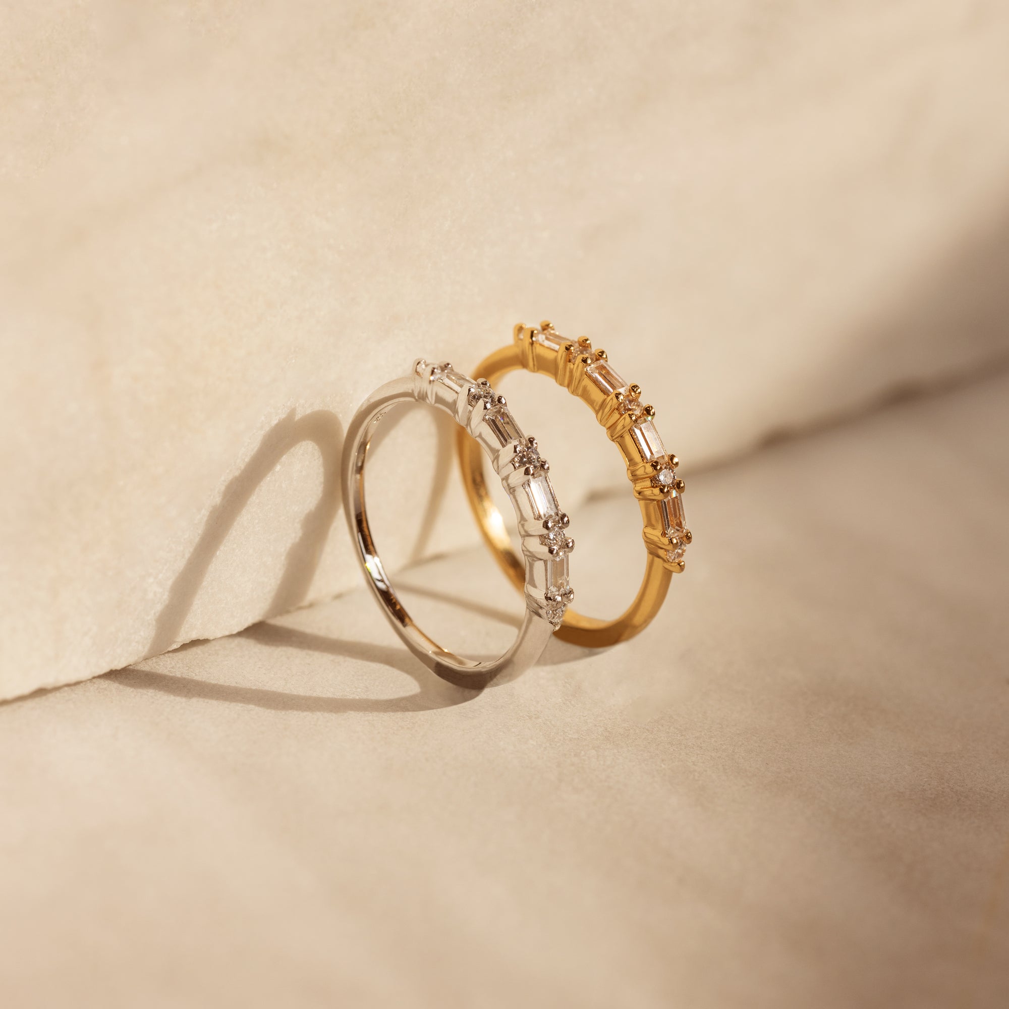 Cluster Baguette Ring Zilver