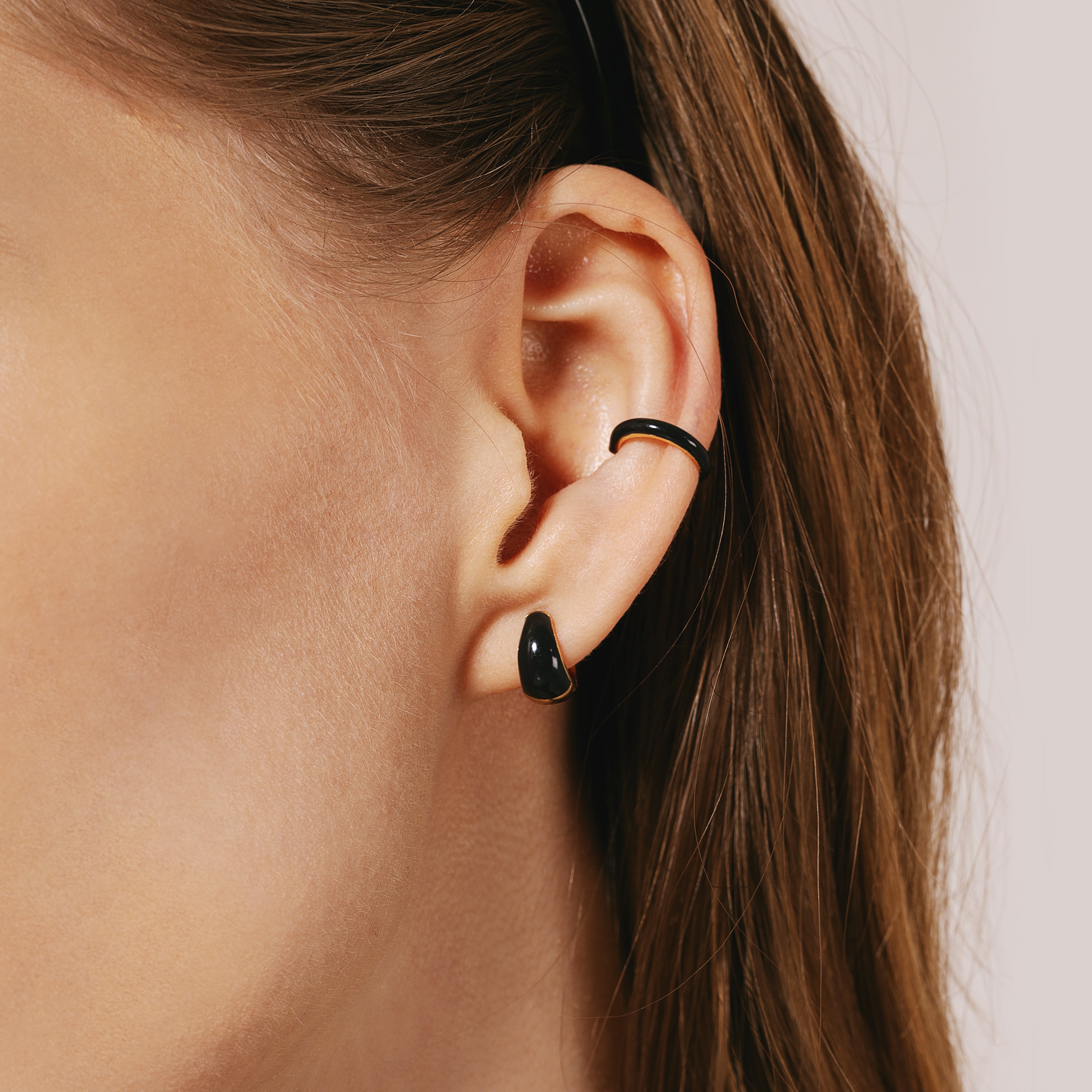Black cuff earrings store