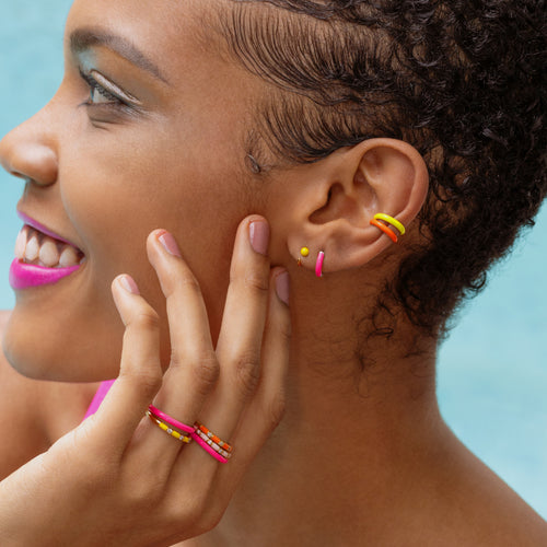 Neon Yellow Ear Cuff