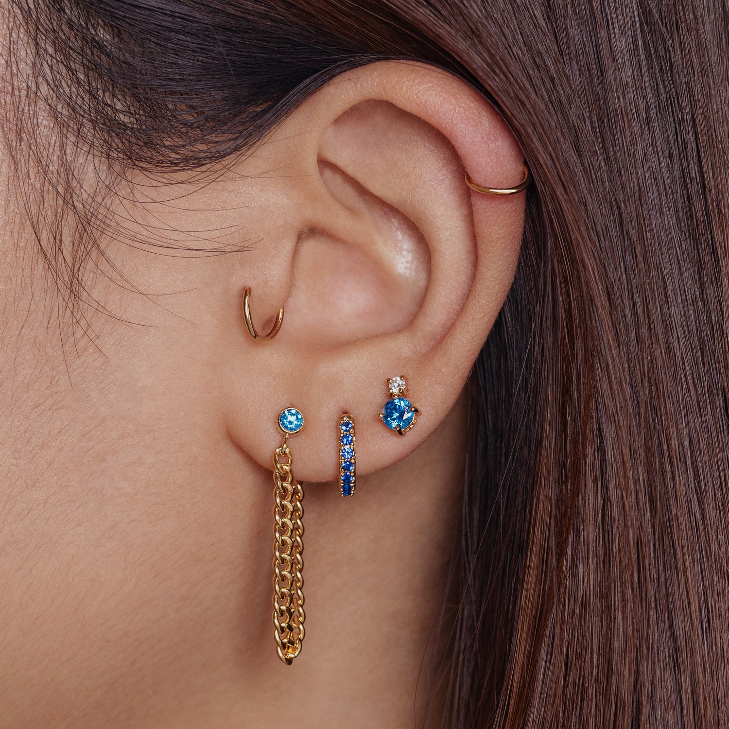 Sea blue earrings deals