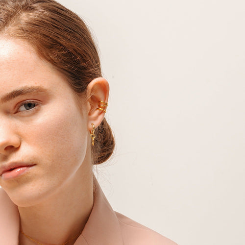 Link of Love Dangle Hoop Earrings
