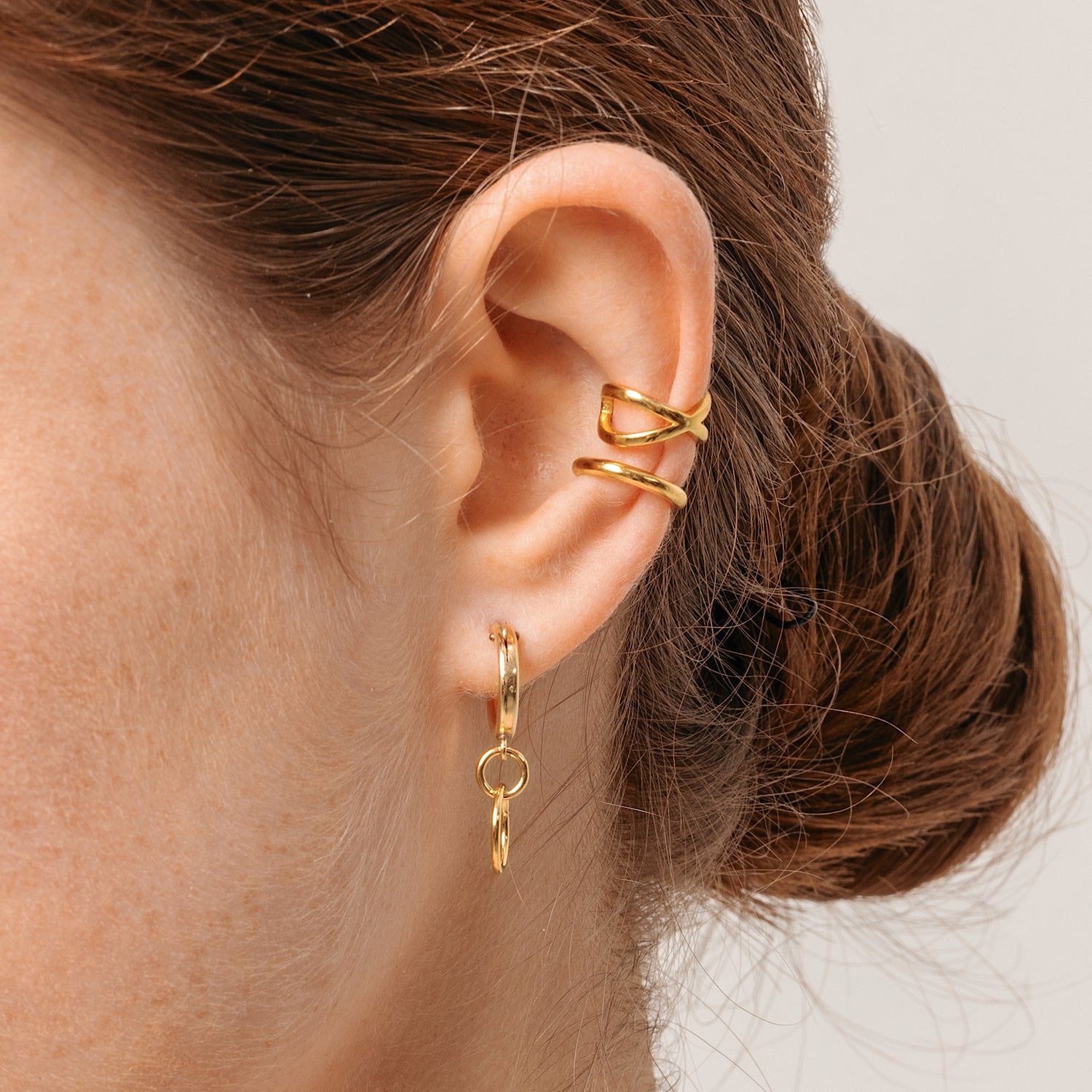 Link of Love Dangle Hoop Earrings