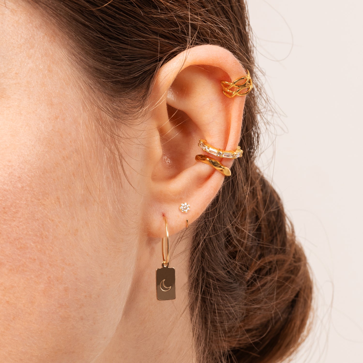 Designer Gold LV Charm Earrings - RUST & Co.