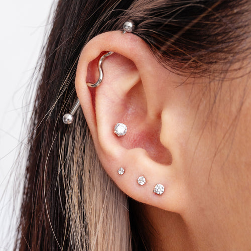 Sparkly Stud Earrings 5mm