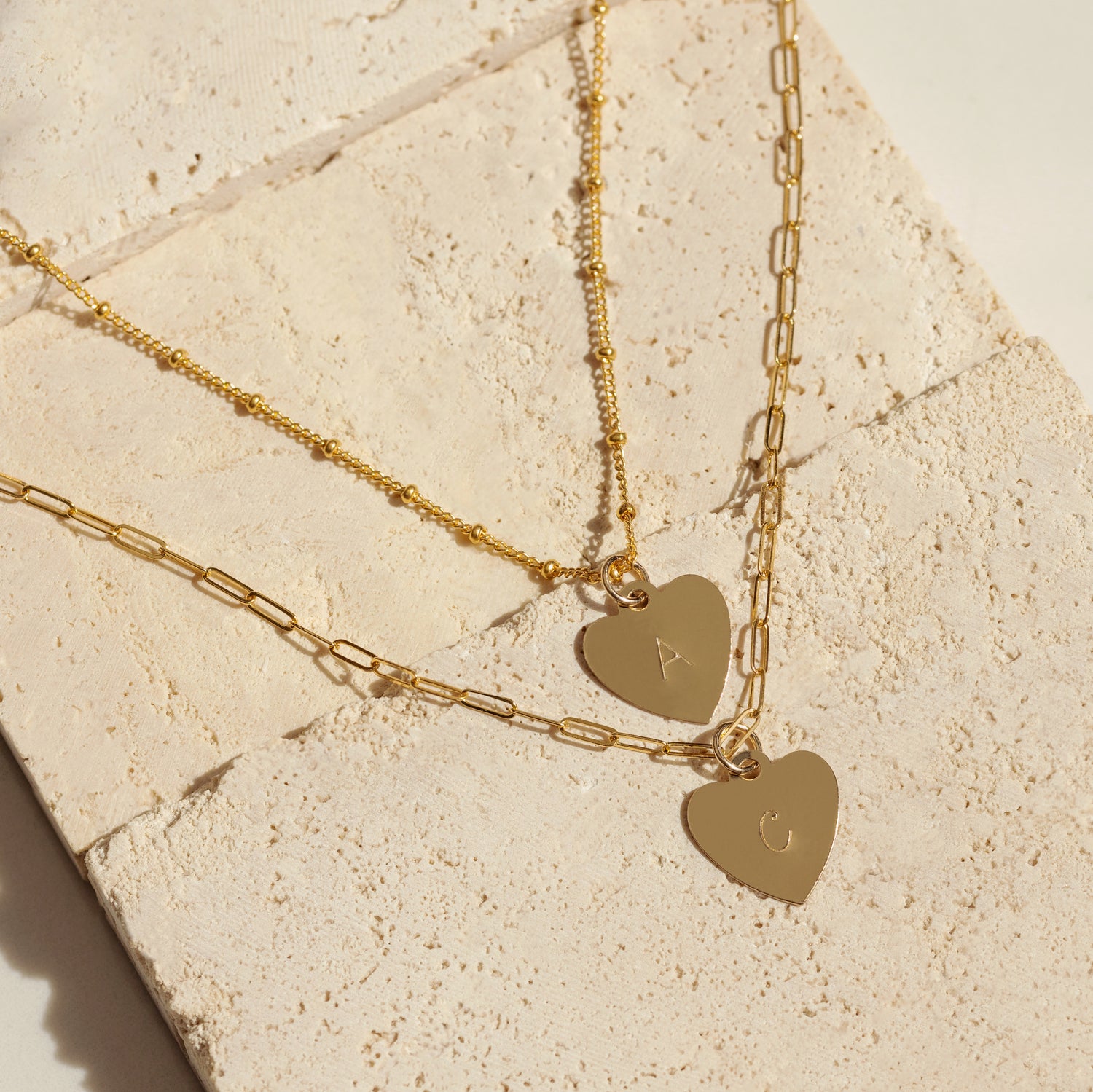Personalized Heart Satellite Necklace