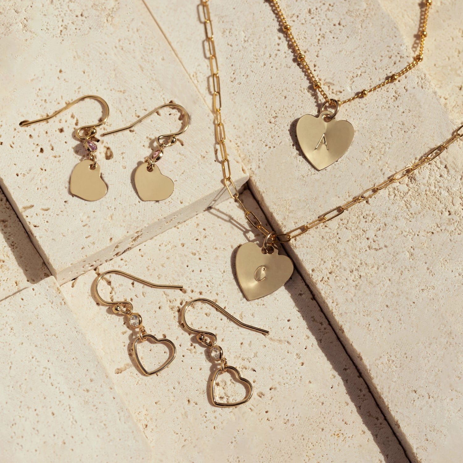 Personalized Heart Satellite Necklace