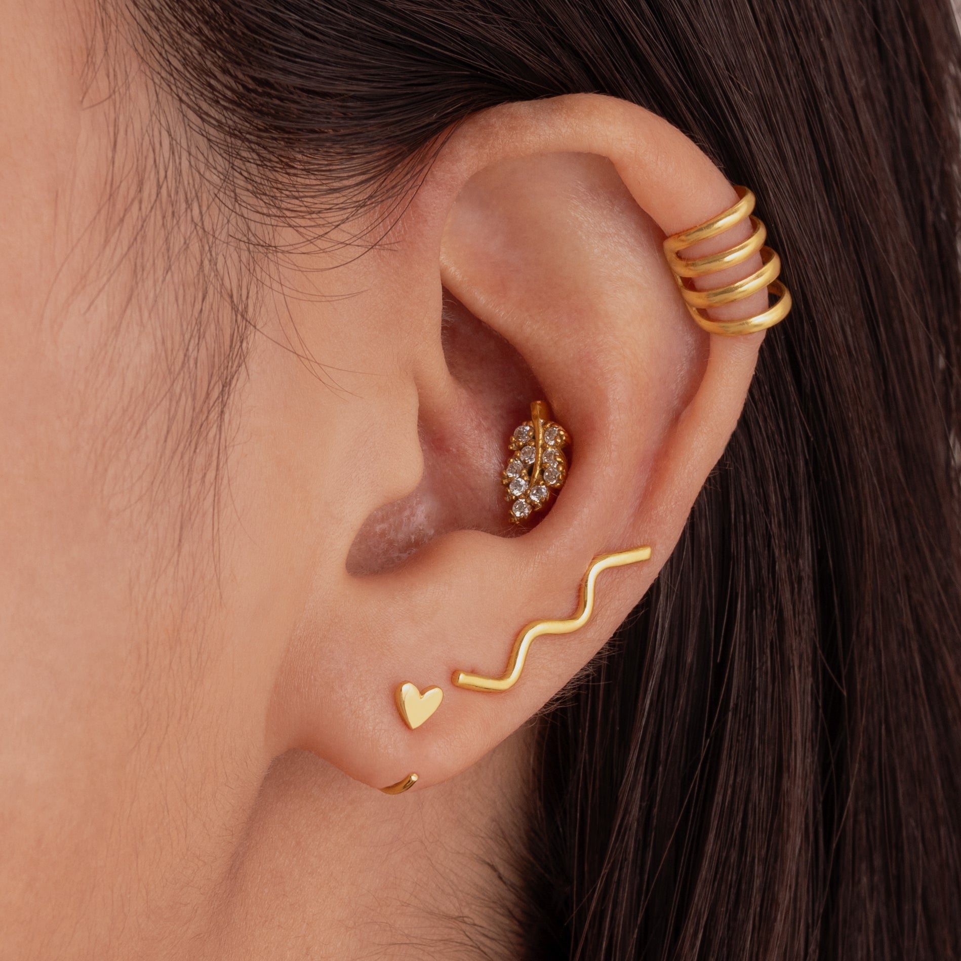アクセサリー Captive bead ring ear cuff JLS-09-10 Captive bead ring ear cuff