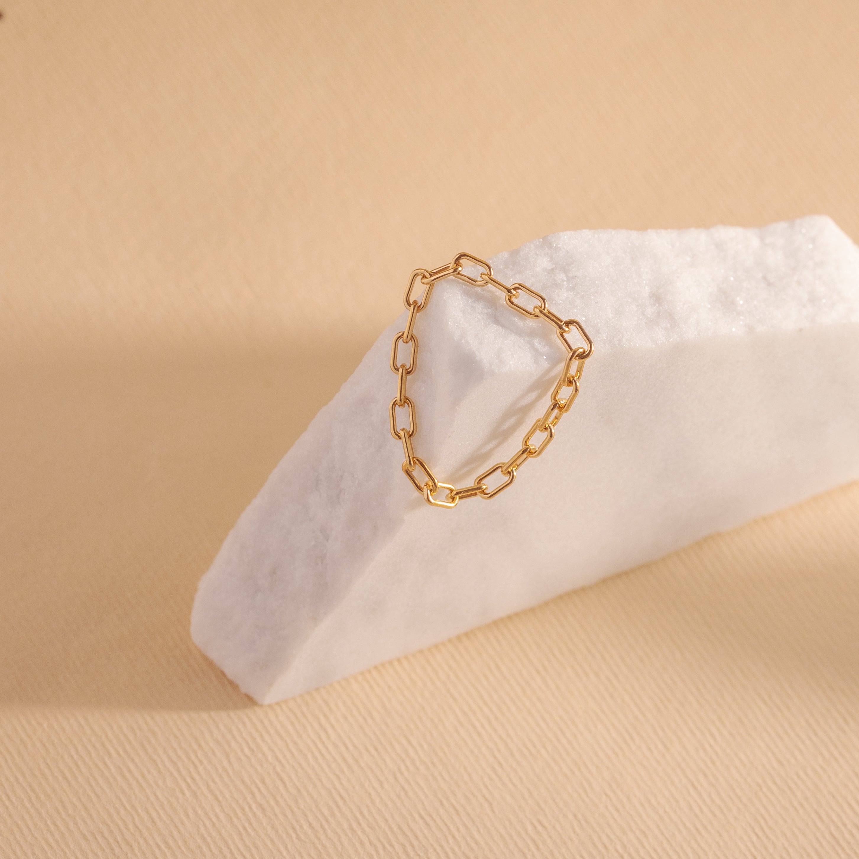ボーイフレンドペーパークリップゴールドチェーンリング – J&CO Jewellery