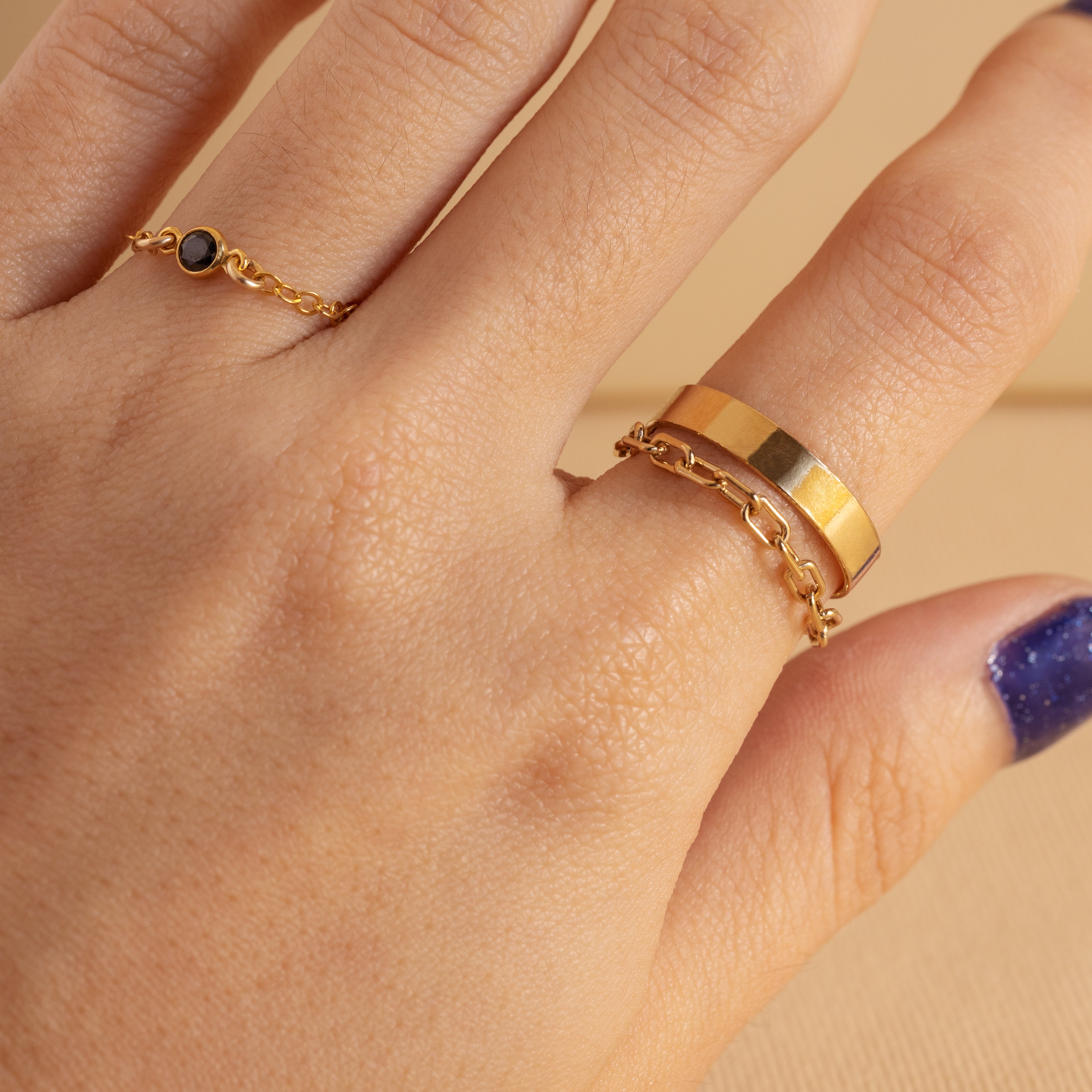 ボーイフレンドペーパークリップゴールドチェーンリング – J&CO Jewellery