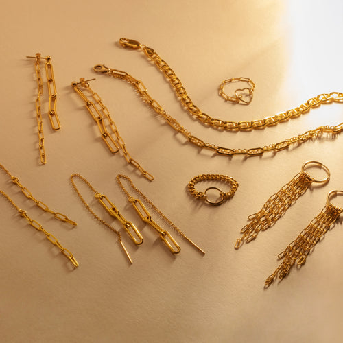 Paperclip Double Chain Bracelet