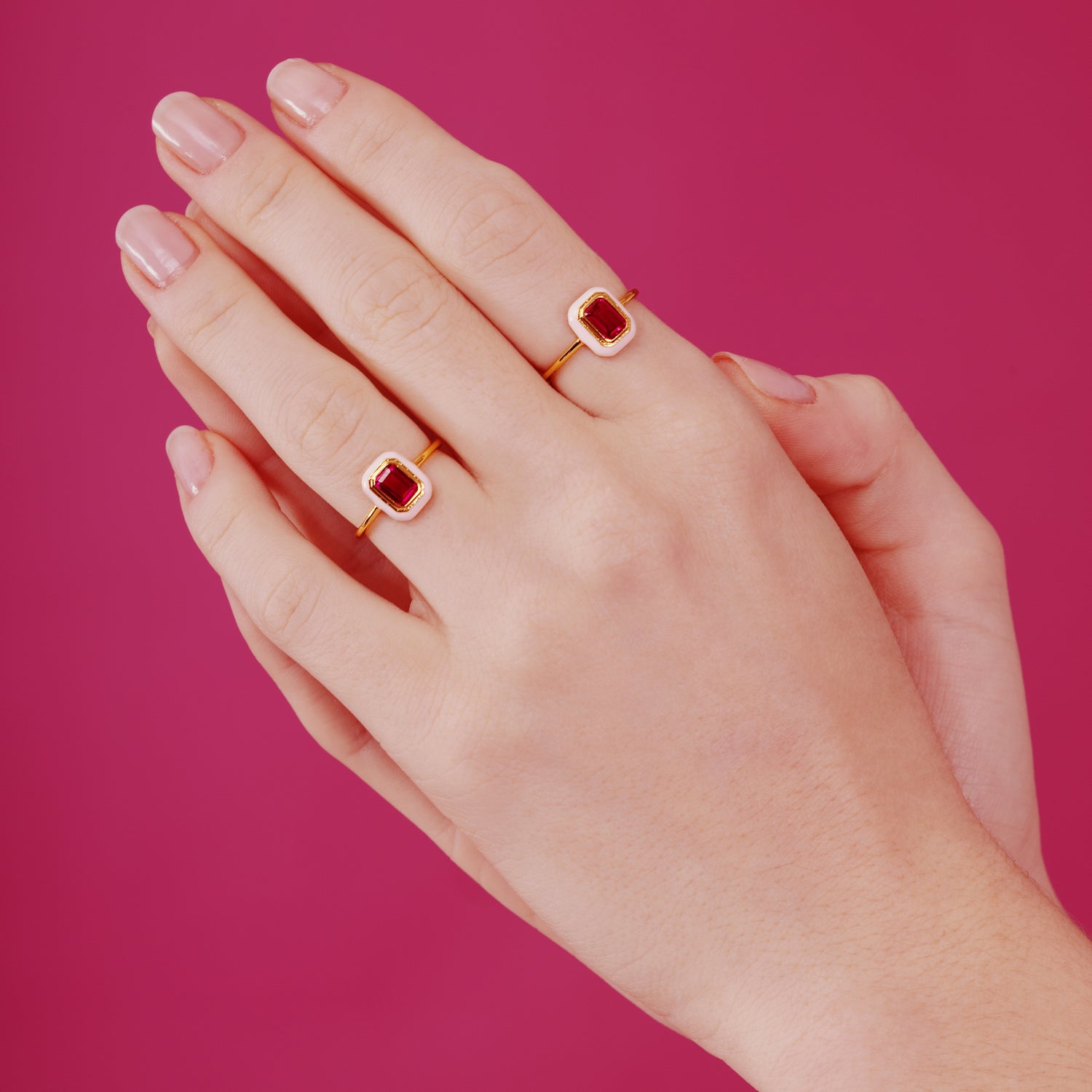 Minimaler Baguette Ring Gold
