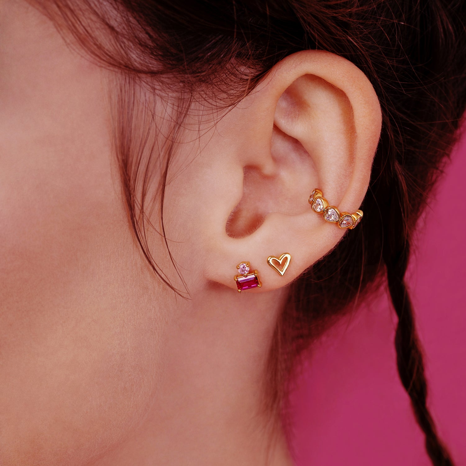 Heart cuff earring deals