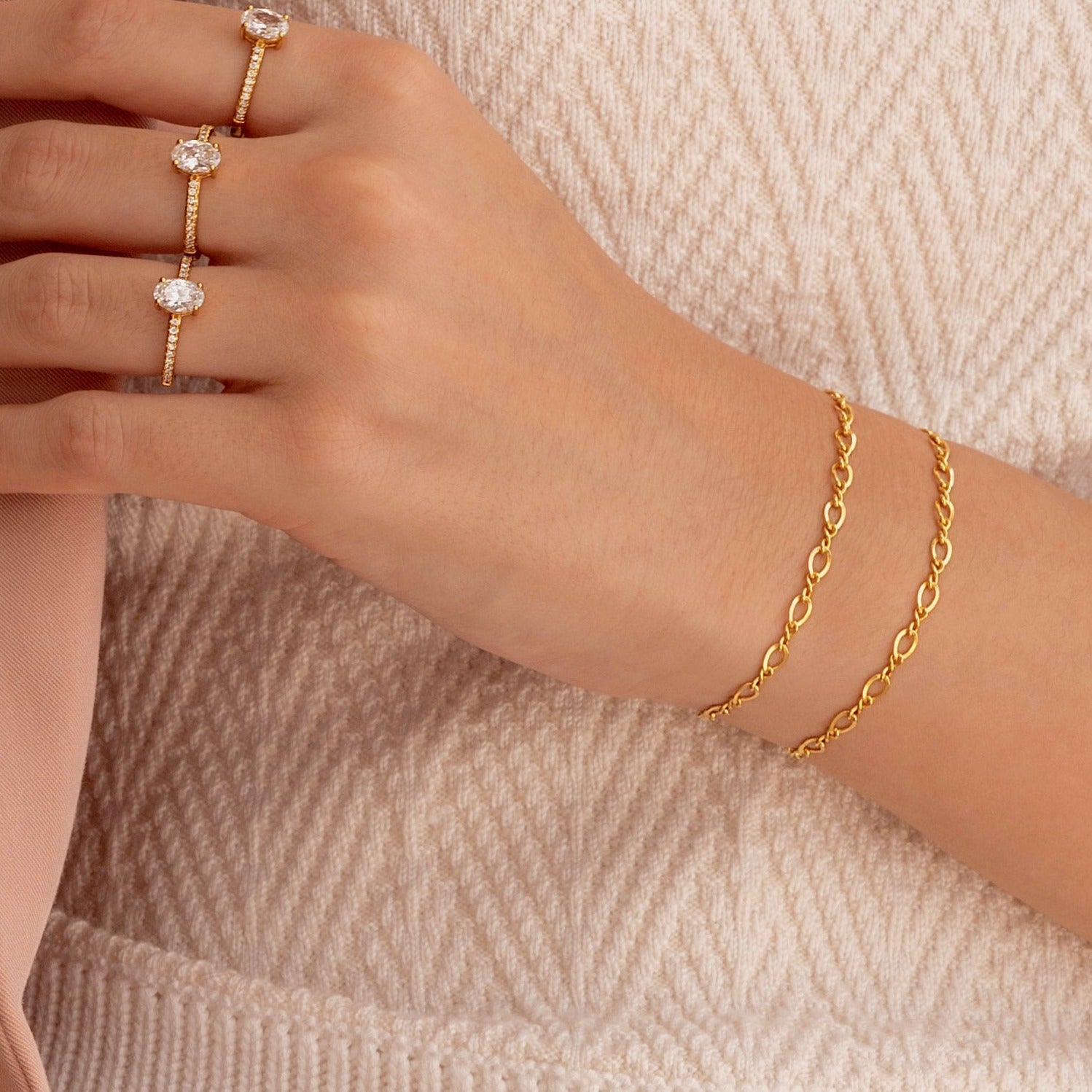 Figur åtte kjede armbånd