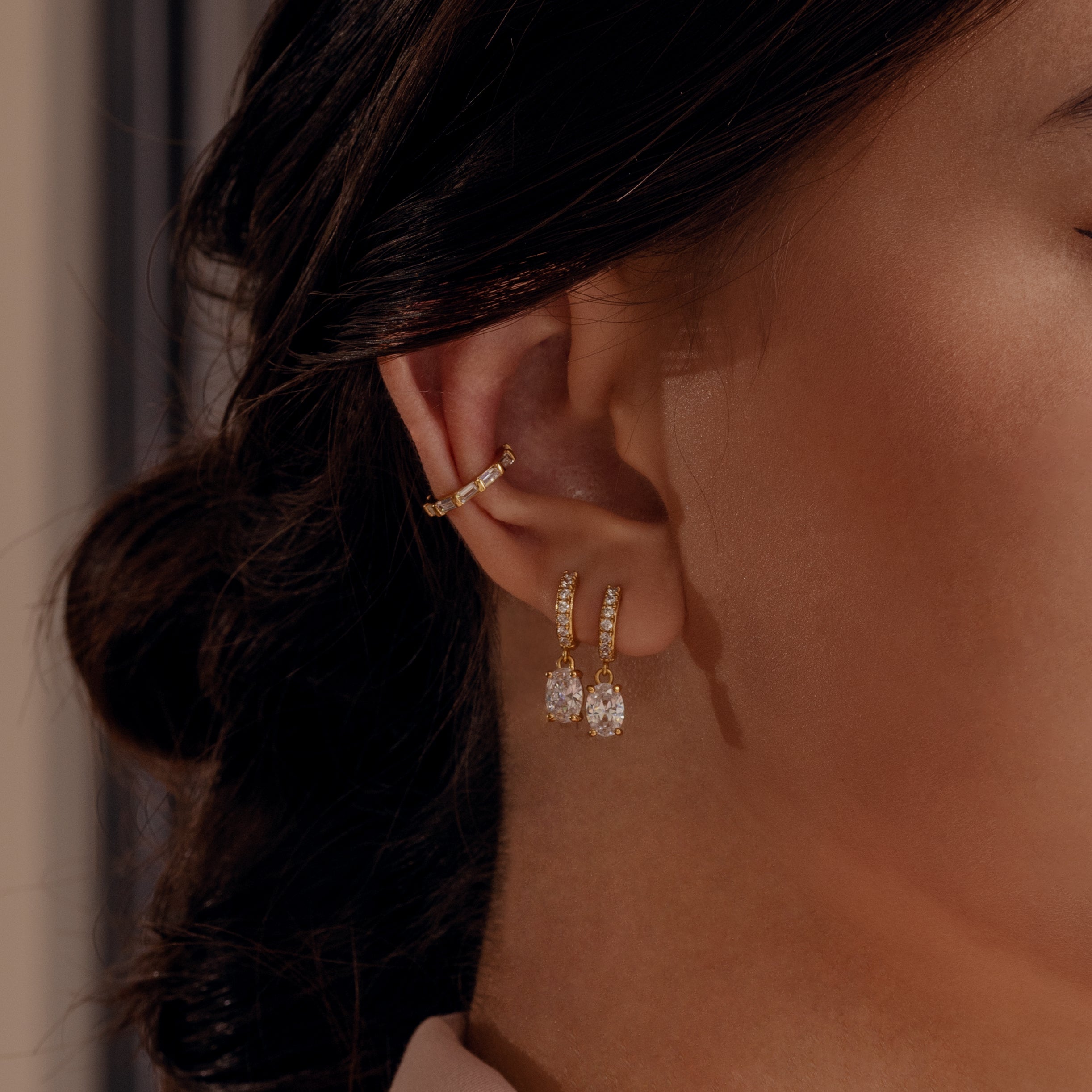 Diamond solitaire hoop earrings 2025