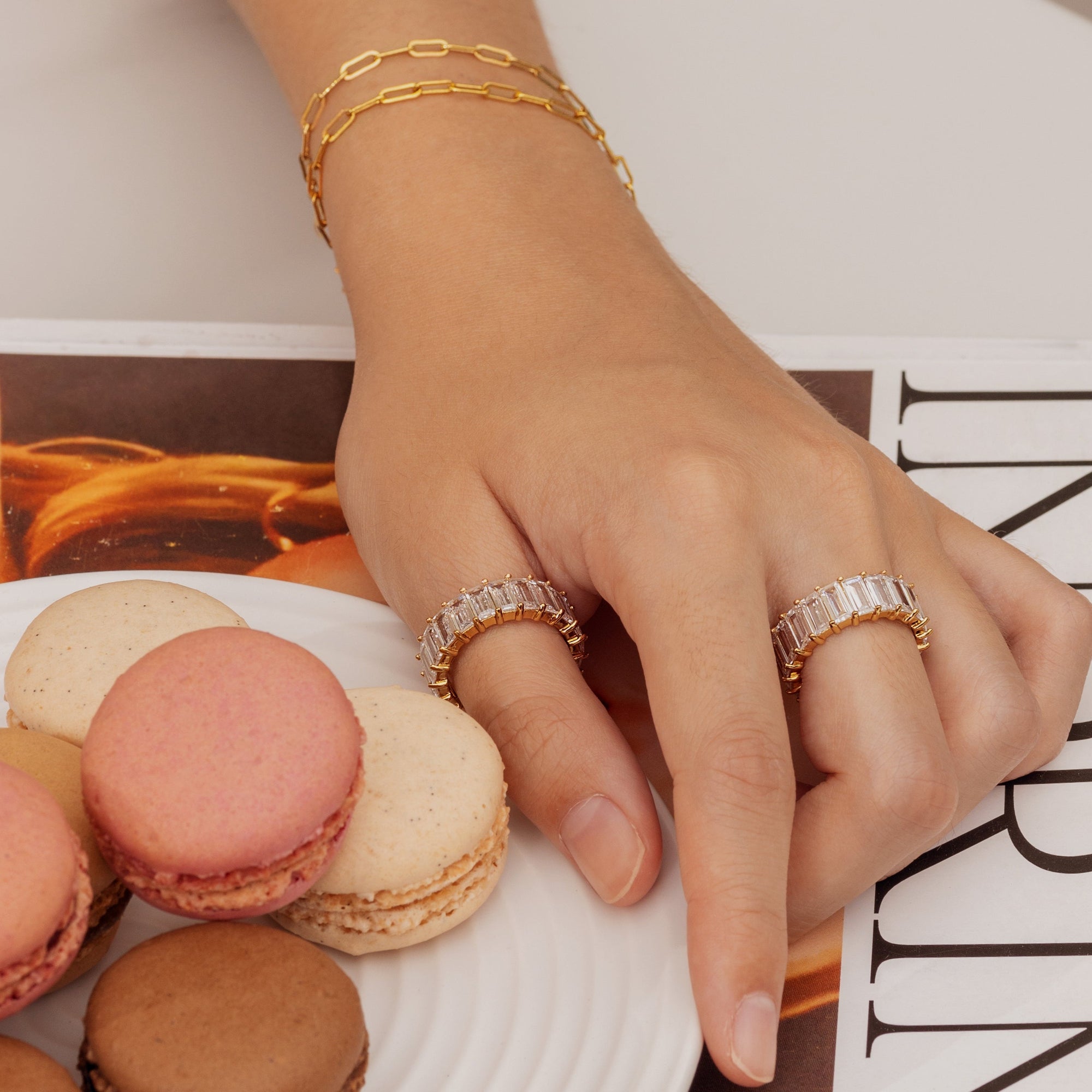 Fede Eternity Baguette CZ Oro