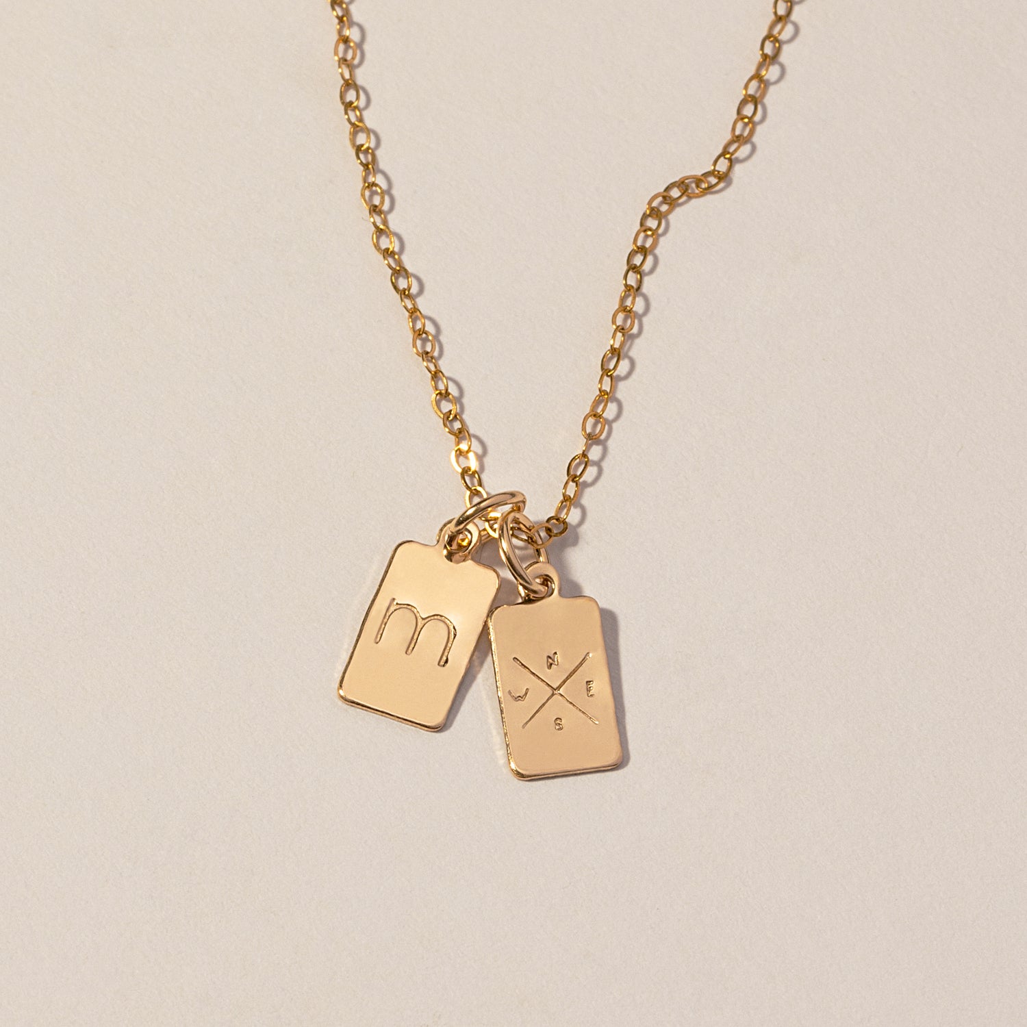 Personalized Tag Initial Necklace