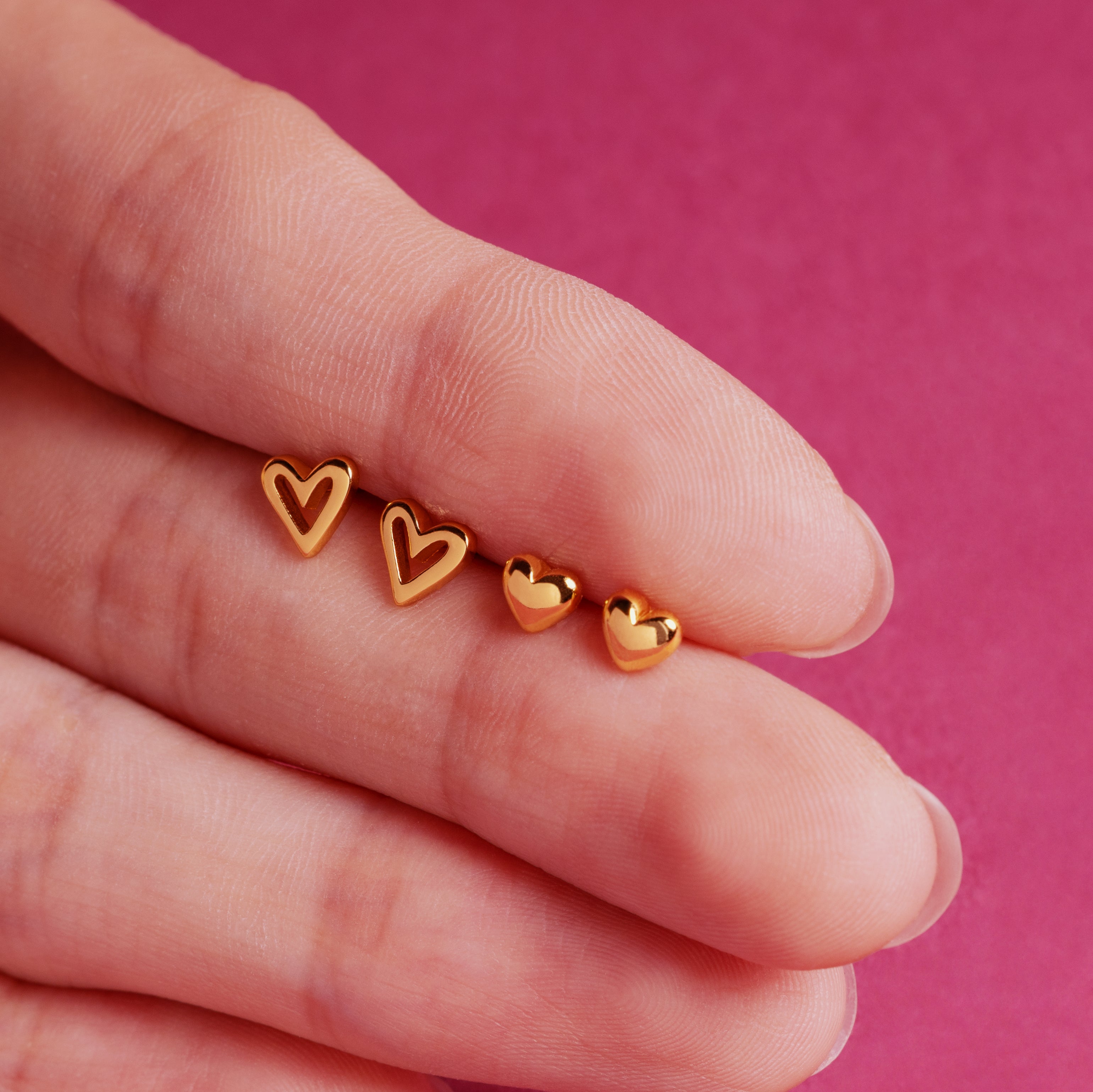 Classic Open Heart Stud Earrings – J&CO Jewellery