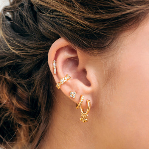 Cluster Baguette Stud Earrings