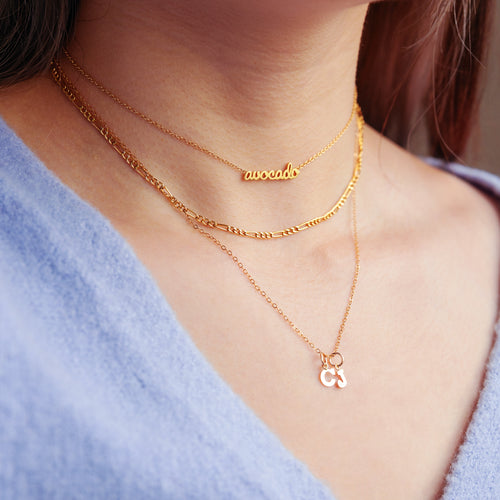 Avocado Script Necklace