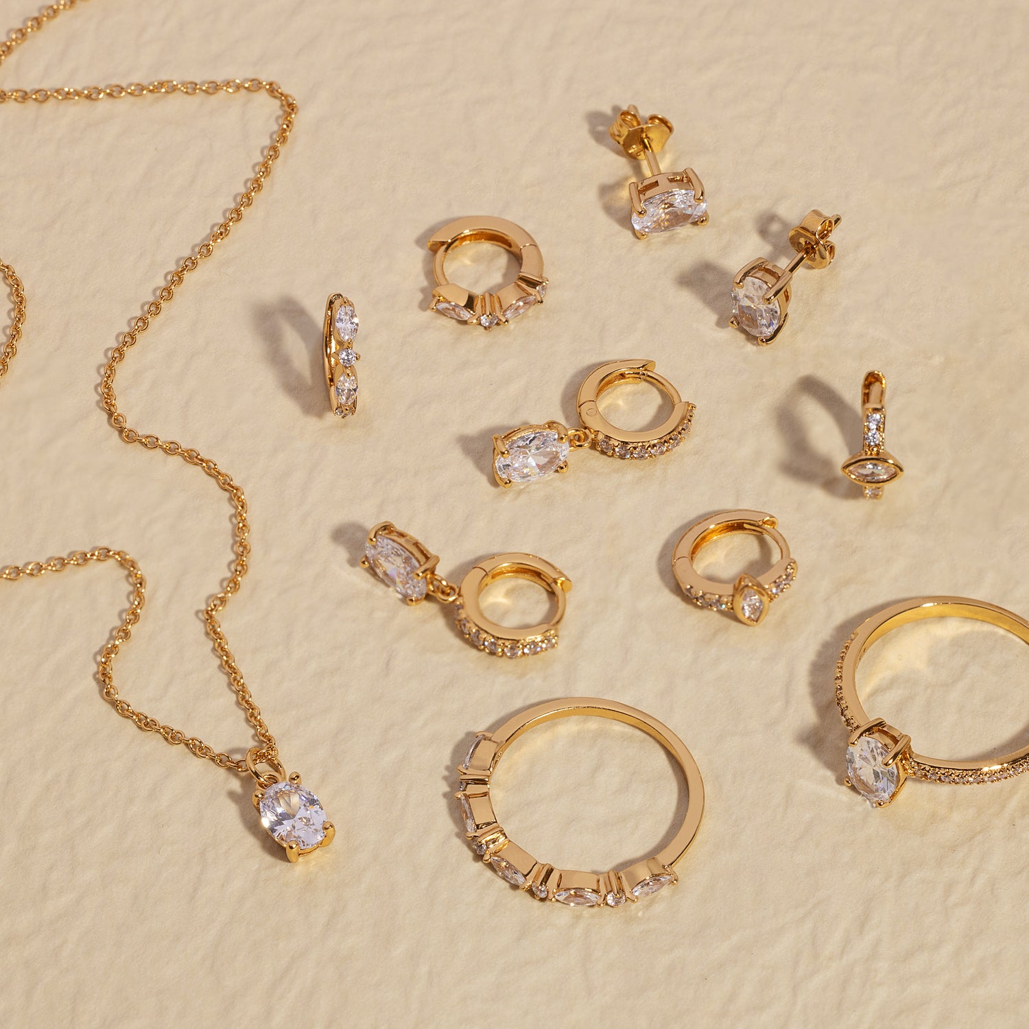 Cluster Marquise Gouden Ring