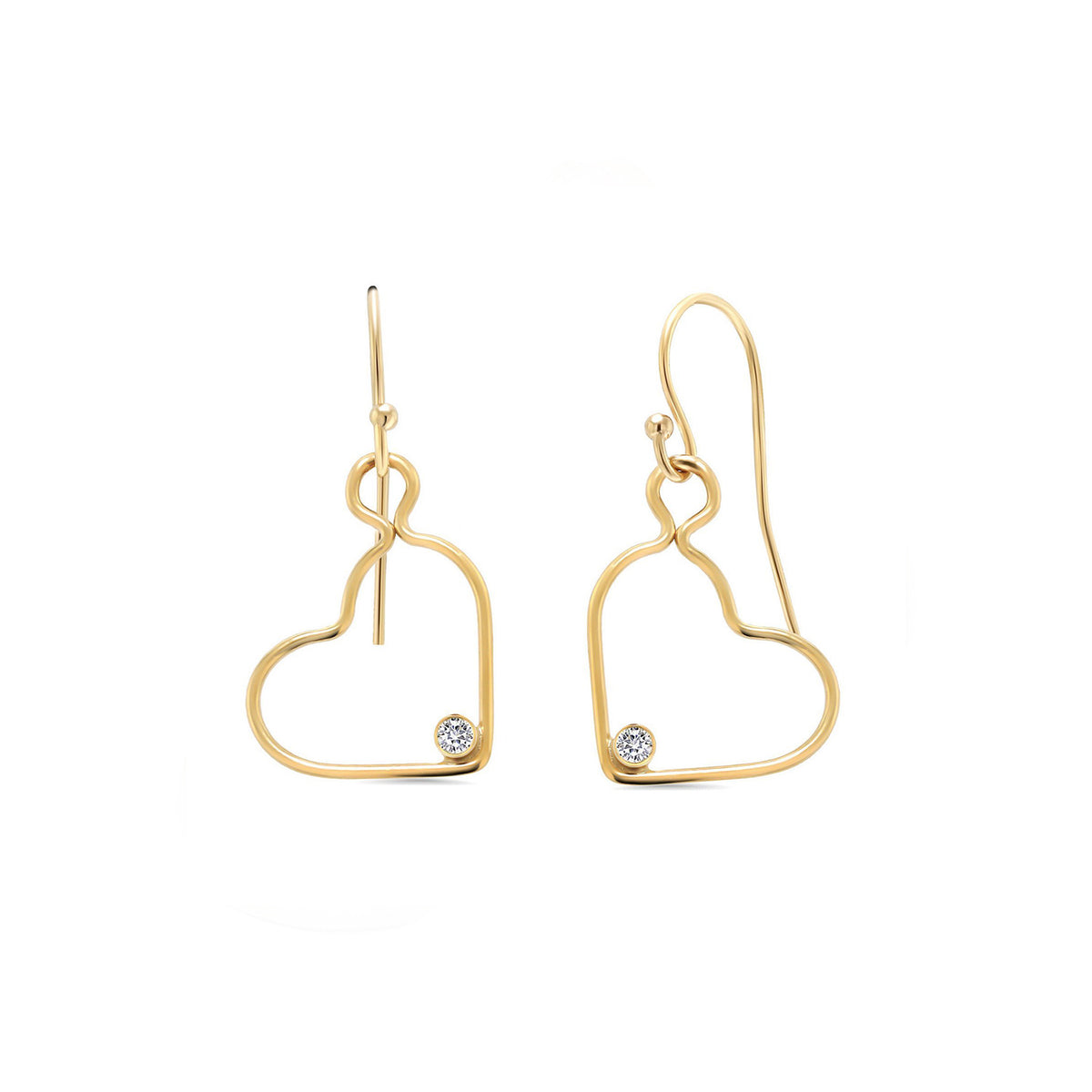 Heart Shine Drop Earrings