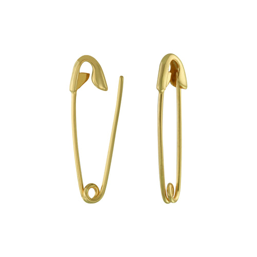 Sterling Earrings|rose Gold Crystal Hoop Earrings - Fashion Safety Pin  Design For Women