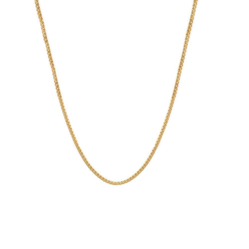 Adjustable 050 Gauge Box Chain Necklace in 14K Gold - 22