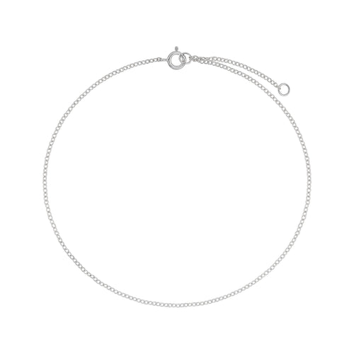 Barely There Chain Anklet Silver