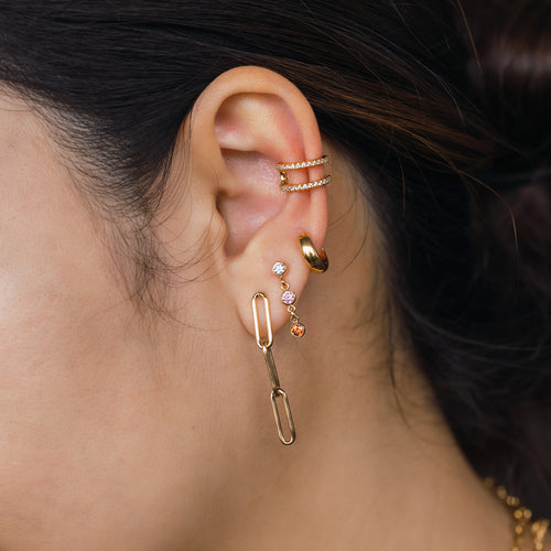 Dainty Muse Paper Clip Chain Earrings