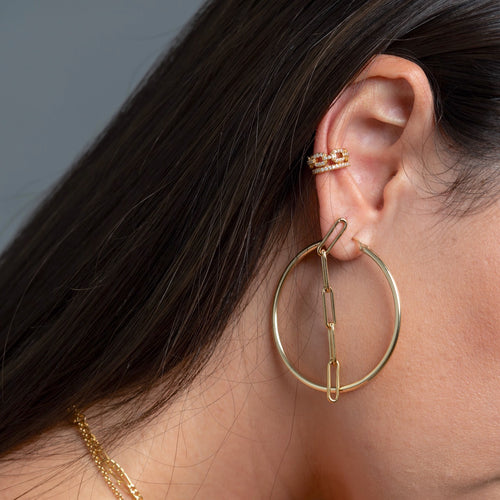 Grooves Statement Hoop Earrings