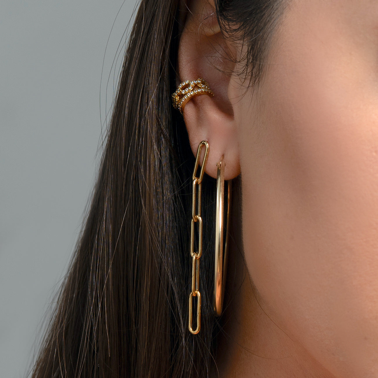 Clip on chain discount earrings