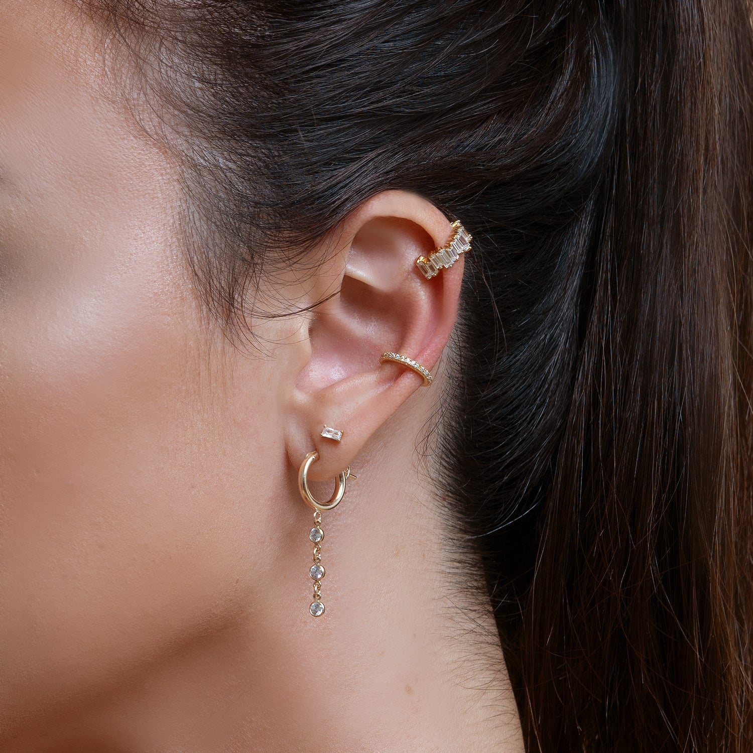 Minimal Baguette Stud Earrings – J&CO Jewellery