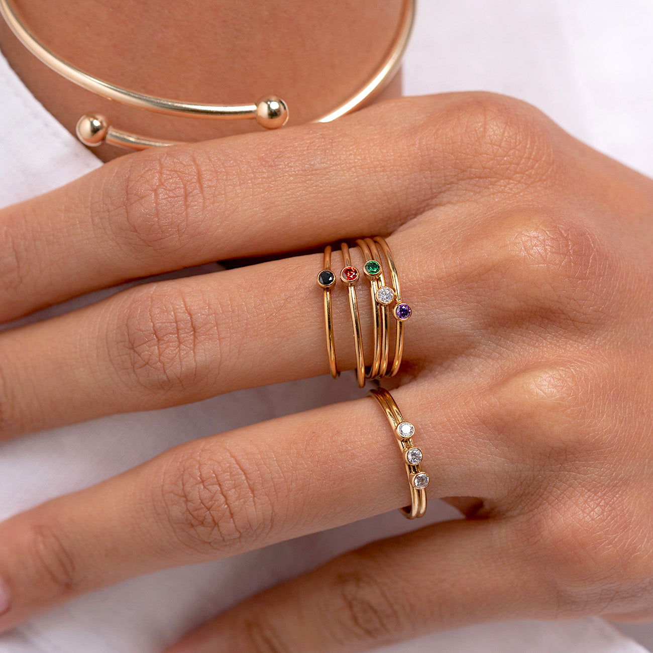 Anello Mini Cornice Nera