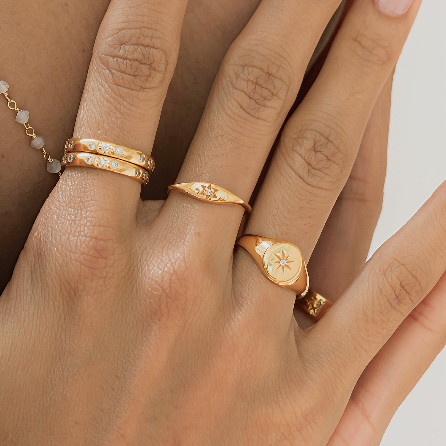 星形印記戒指 金