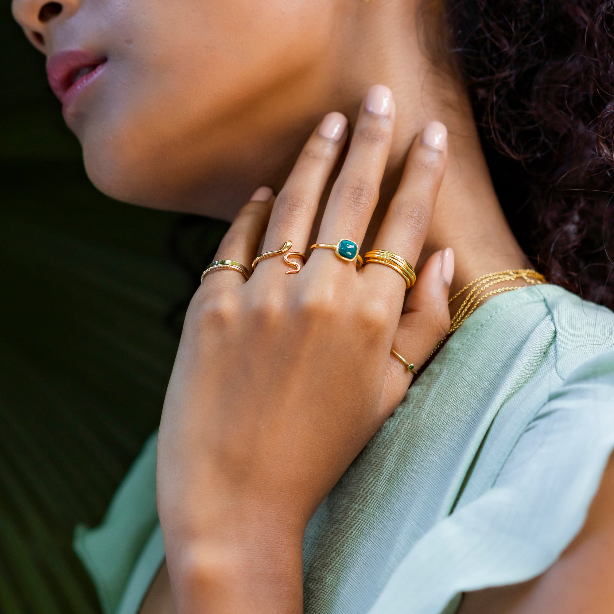 Snake Slither Ring Gold