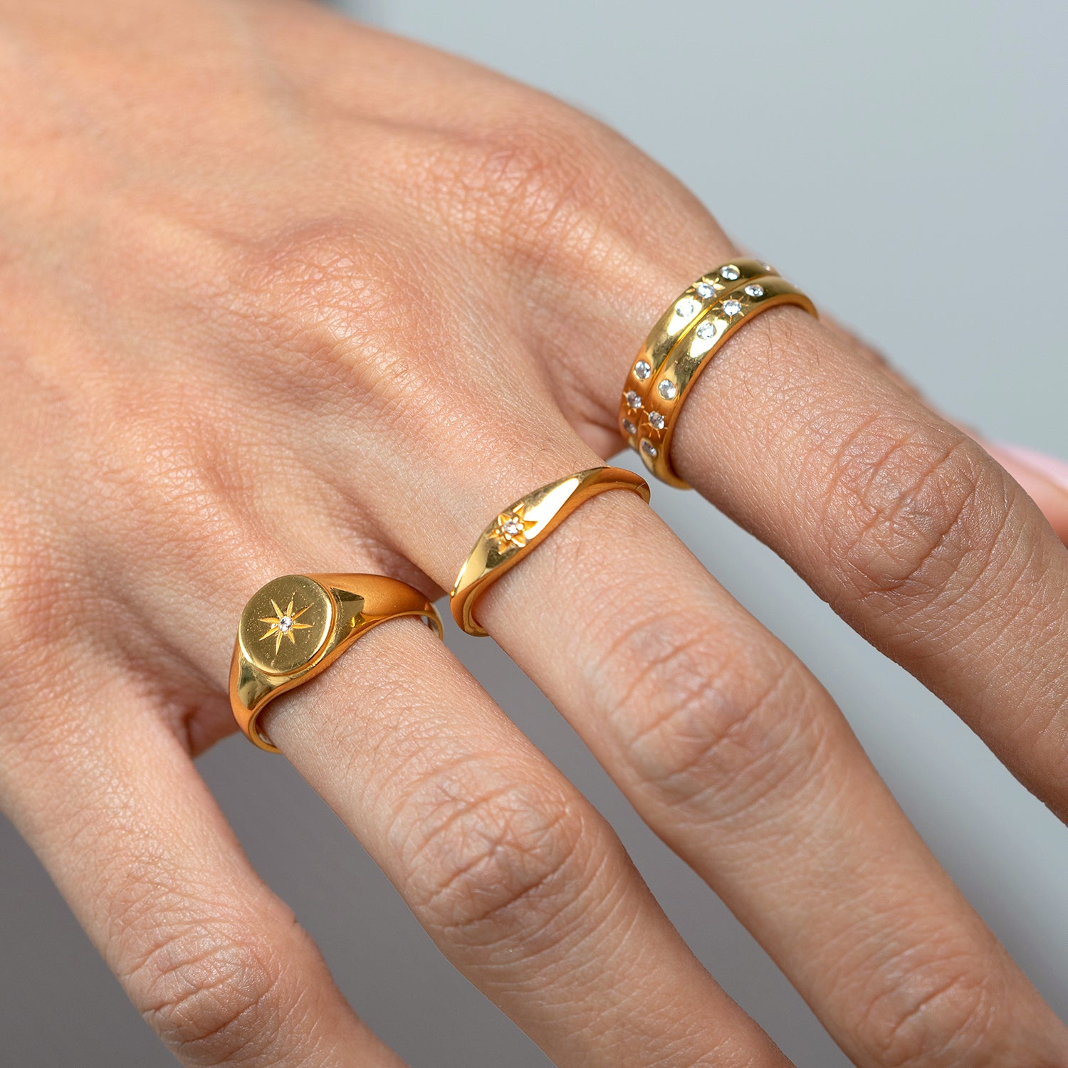星形印記戒指 金