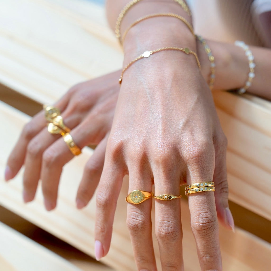 星形印記戒指 金