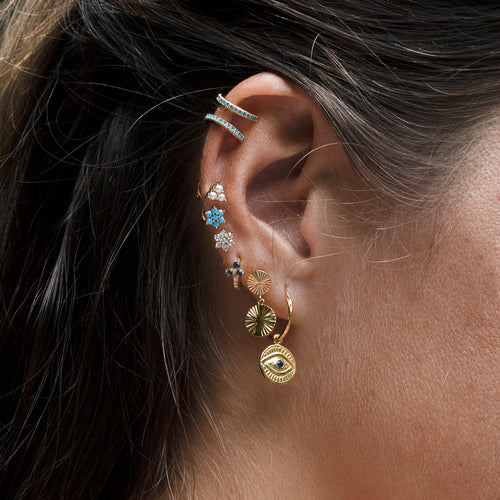 Turquoise Flower Stud Earrings