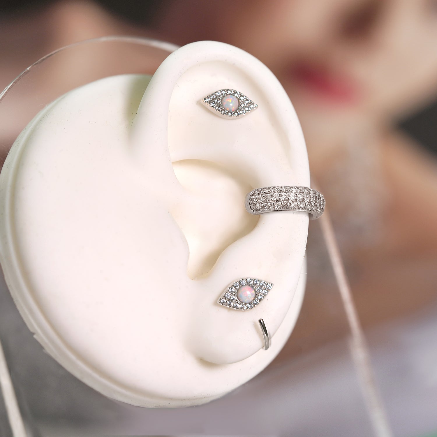 10mm Fake Piercing Helix Cartilage Conch Ear Cuff No Piercing Conch Cuff  Earring | eBay