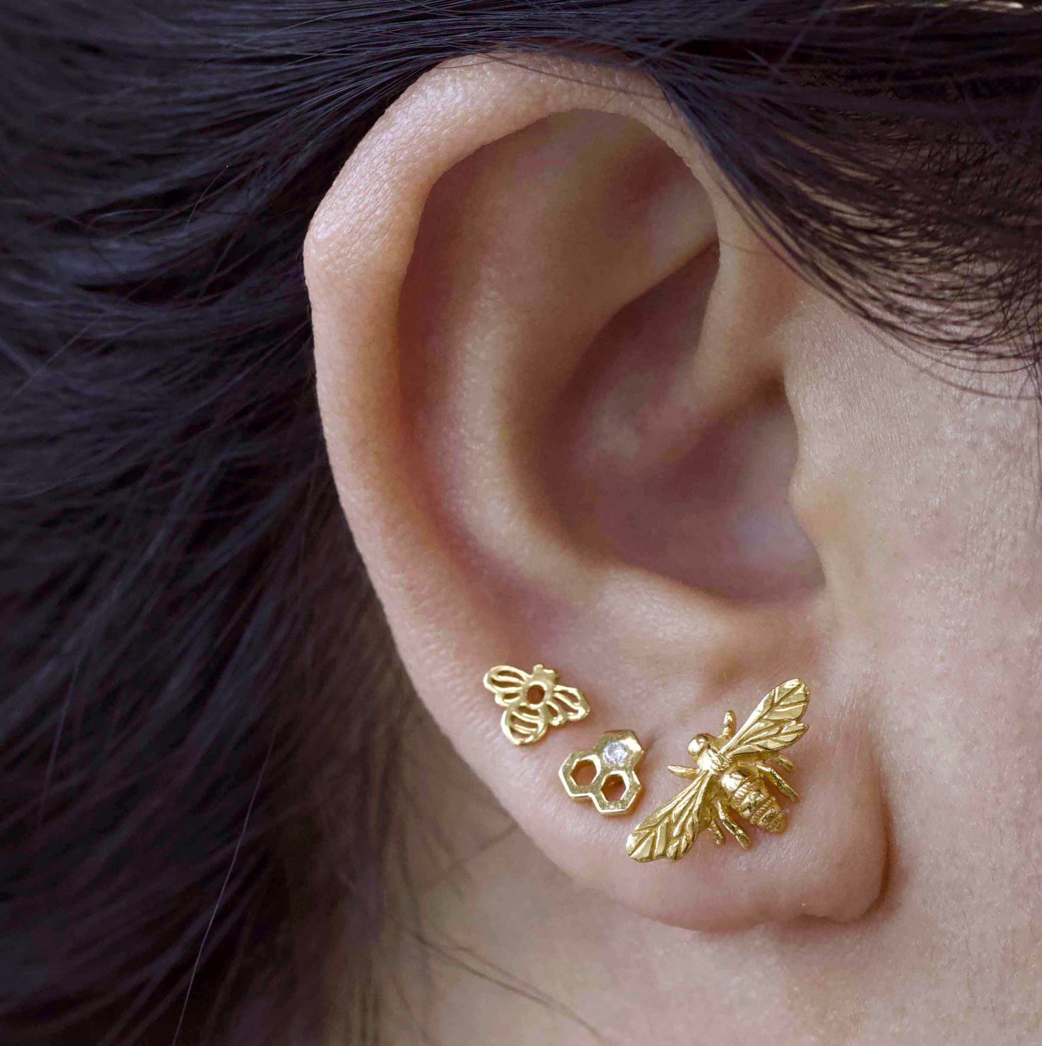 Luxe Bee Stud Earrings J CO Jewellery