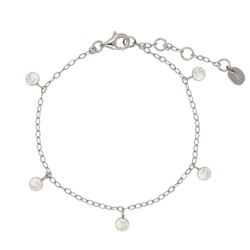 Hammered Disc Charm Bracelet