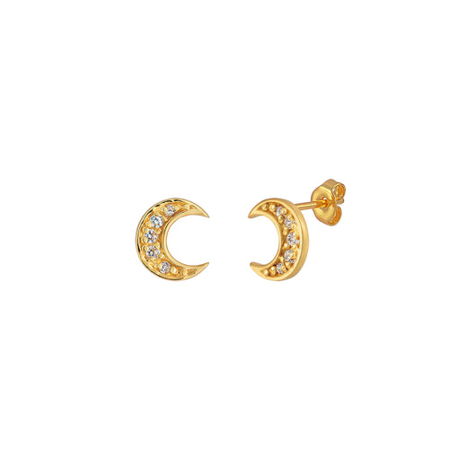 Sparkle Moon Stud Earrings – J&CO Jewellery
