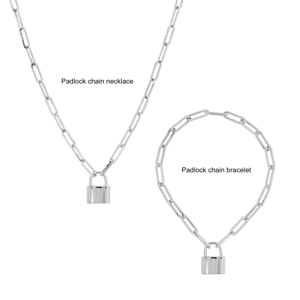 Bracciale a catena con lucchetto