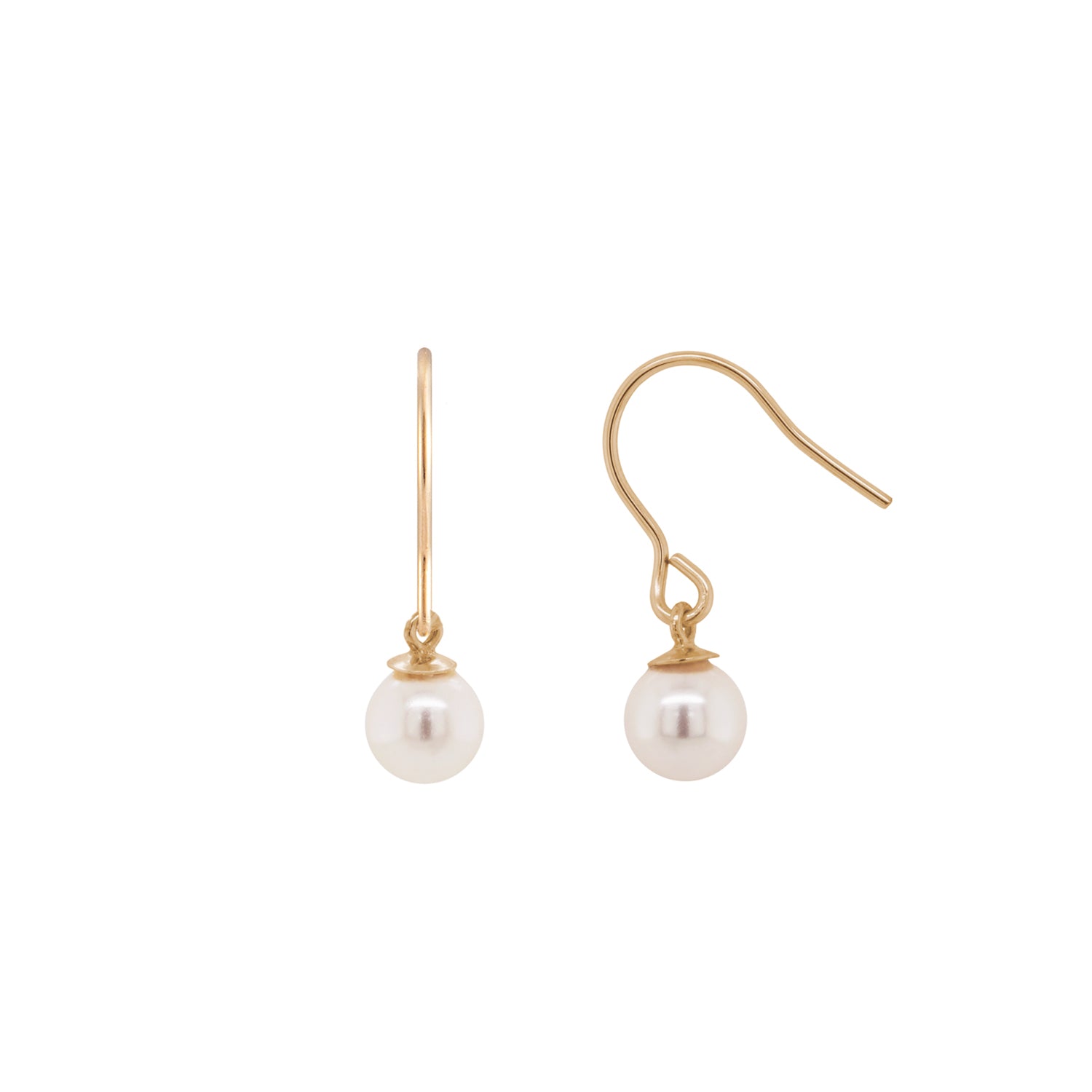 Sterling Silver Pearl Halo Drop Earring