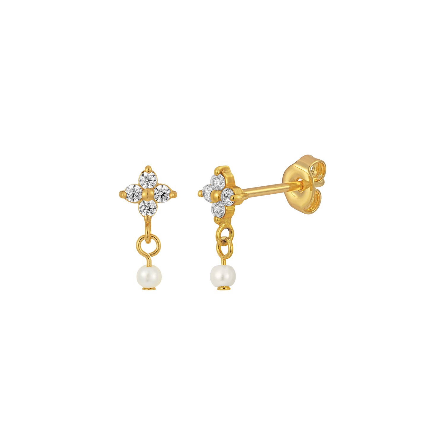 Sparkle Blossom Dangle Earring
