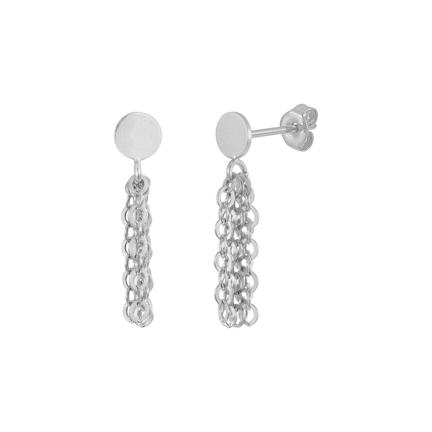 JCO Jewellery 12 Little Tassel Drop Earrings Silver