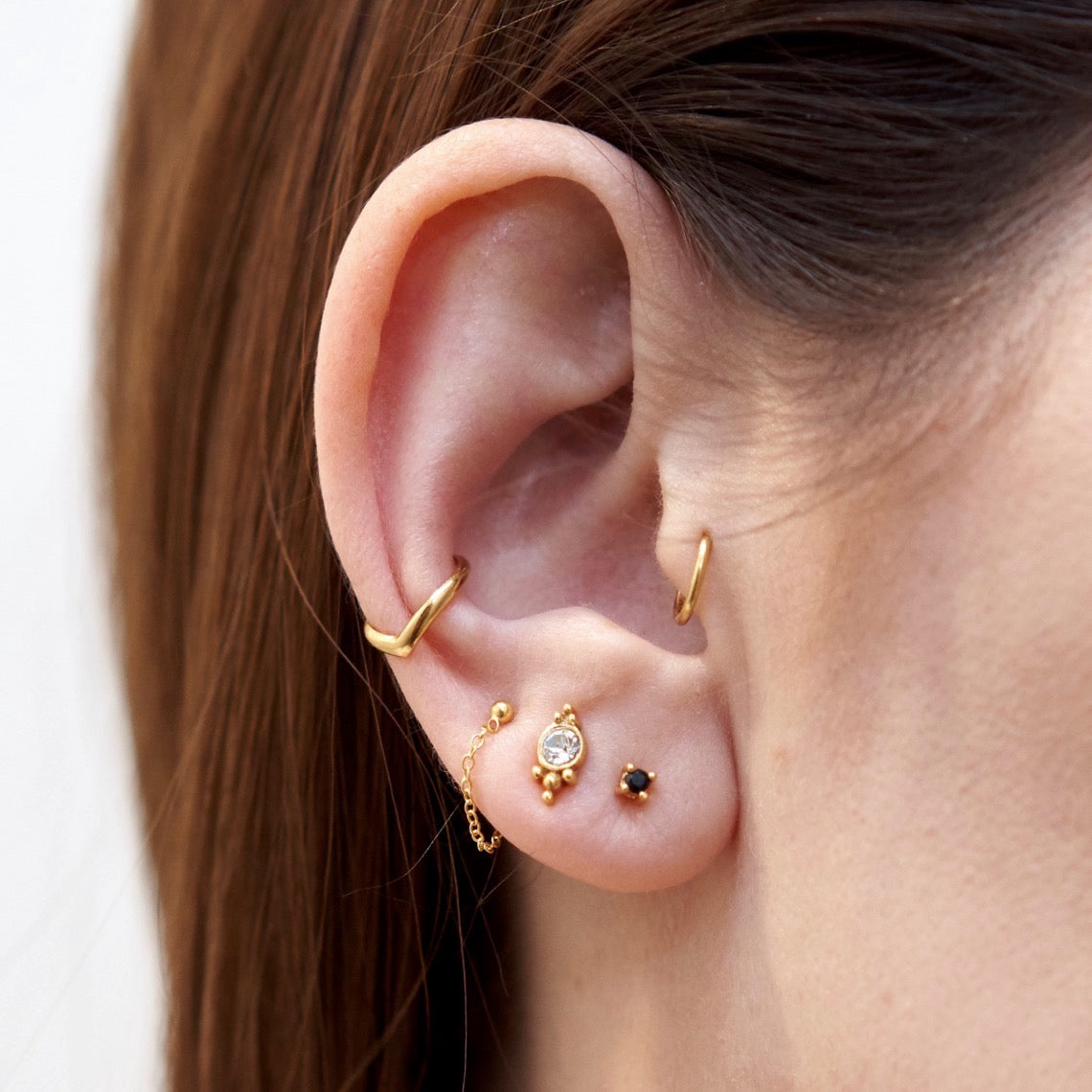 Kirurgisk stål hængslet clicker-ring 8mm